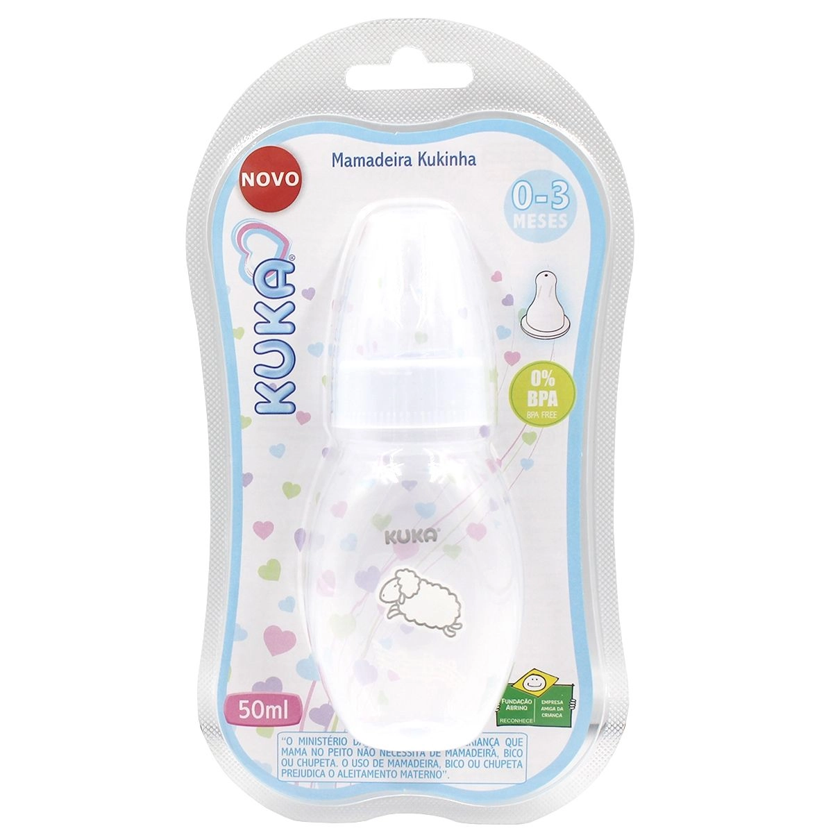 Mamadeira Kukinha Universal 50ml Branca