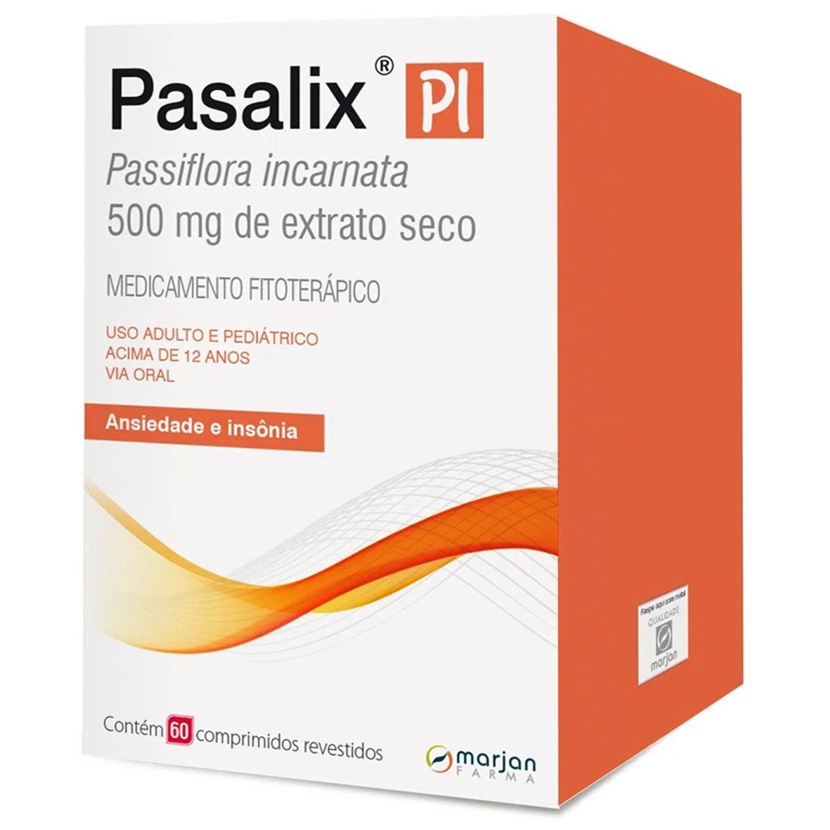 Pasalix PI 500mg Com 60 Comprimidos Marjan