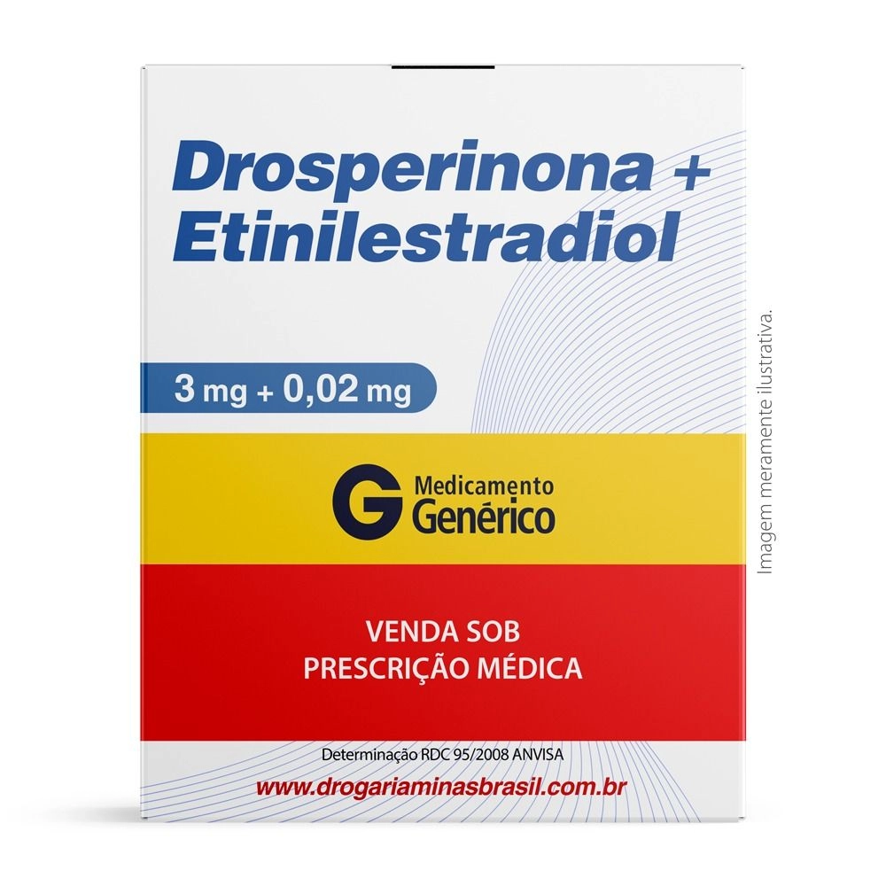 Drosperinona + Etinilestradiol 3mg + 0,02mg Com 24 + 4 Comprimidos Revestidos Ems