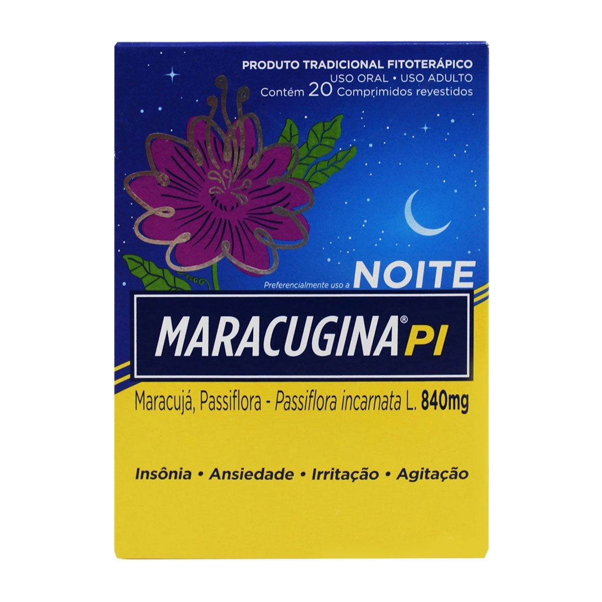 Maracugina PI Noite 840mg Com 20 Comprimidos