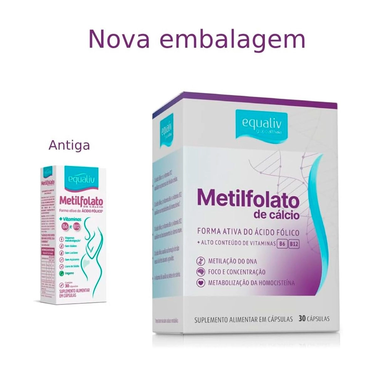 Metifolato de cálcio Equaliv com 30 cápsulas