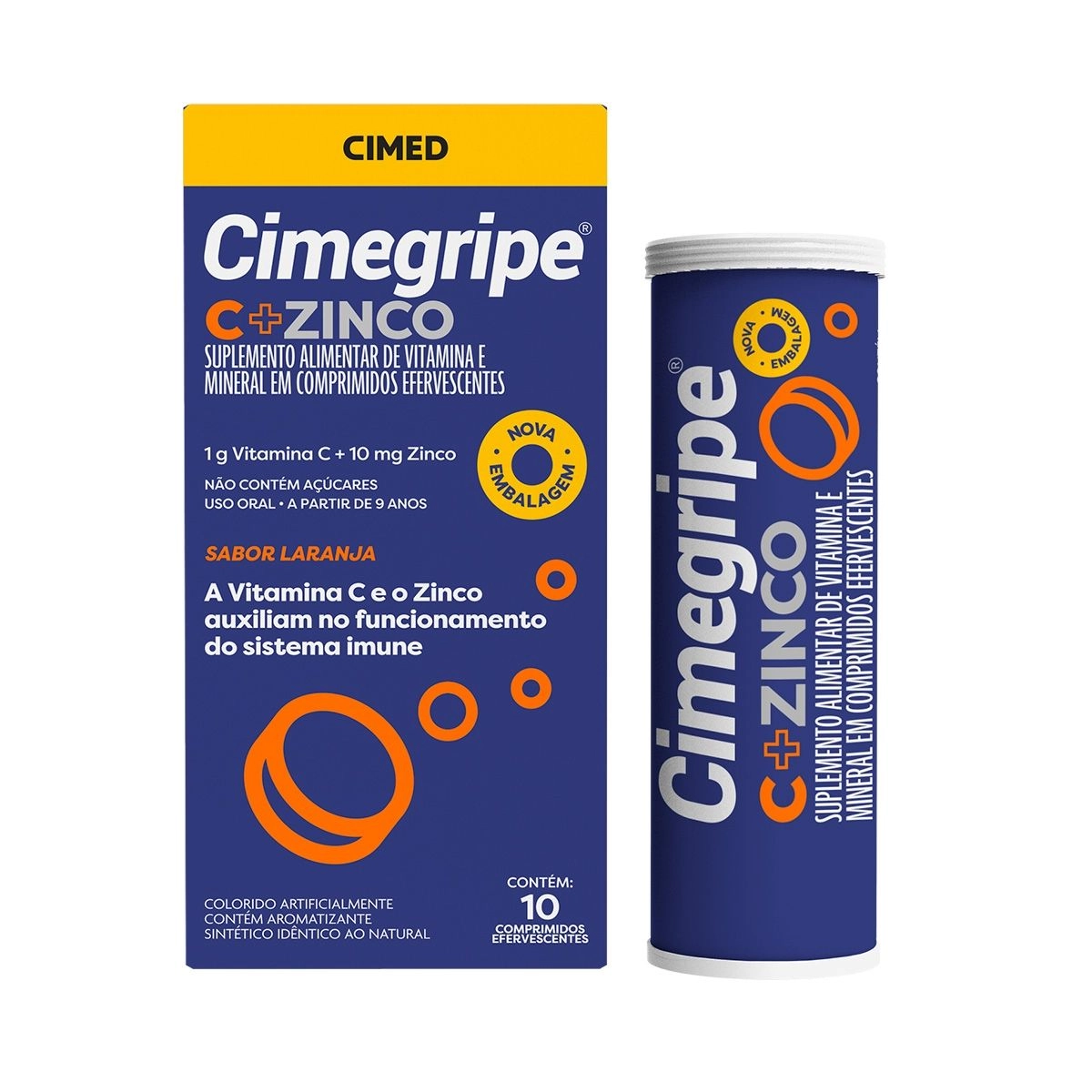 Cimegripe C mais Zinco com 10 comprimidos