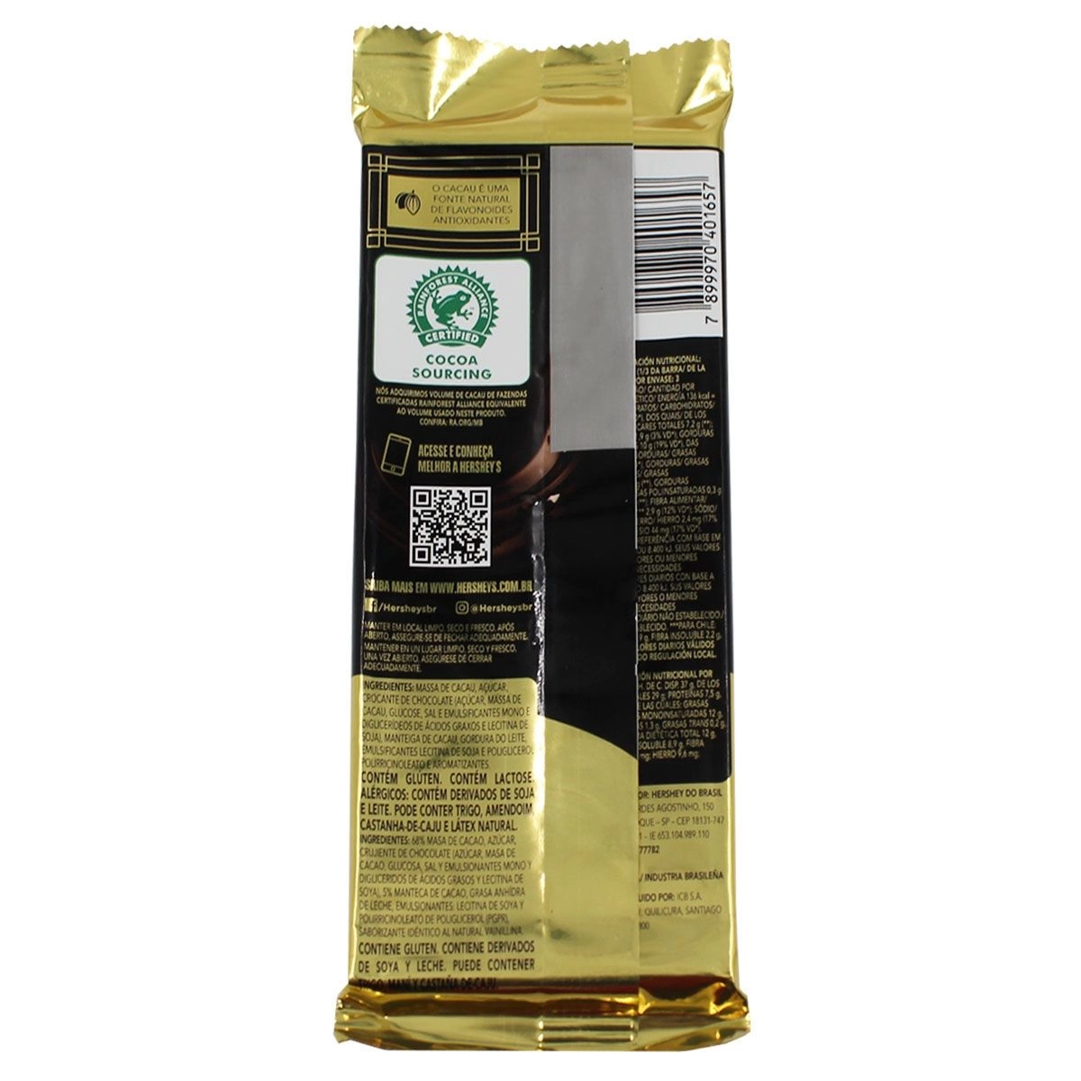 Barra de Chocolate Special Dark Hershey's 73% de Cacau Tradicional 85g