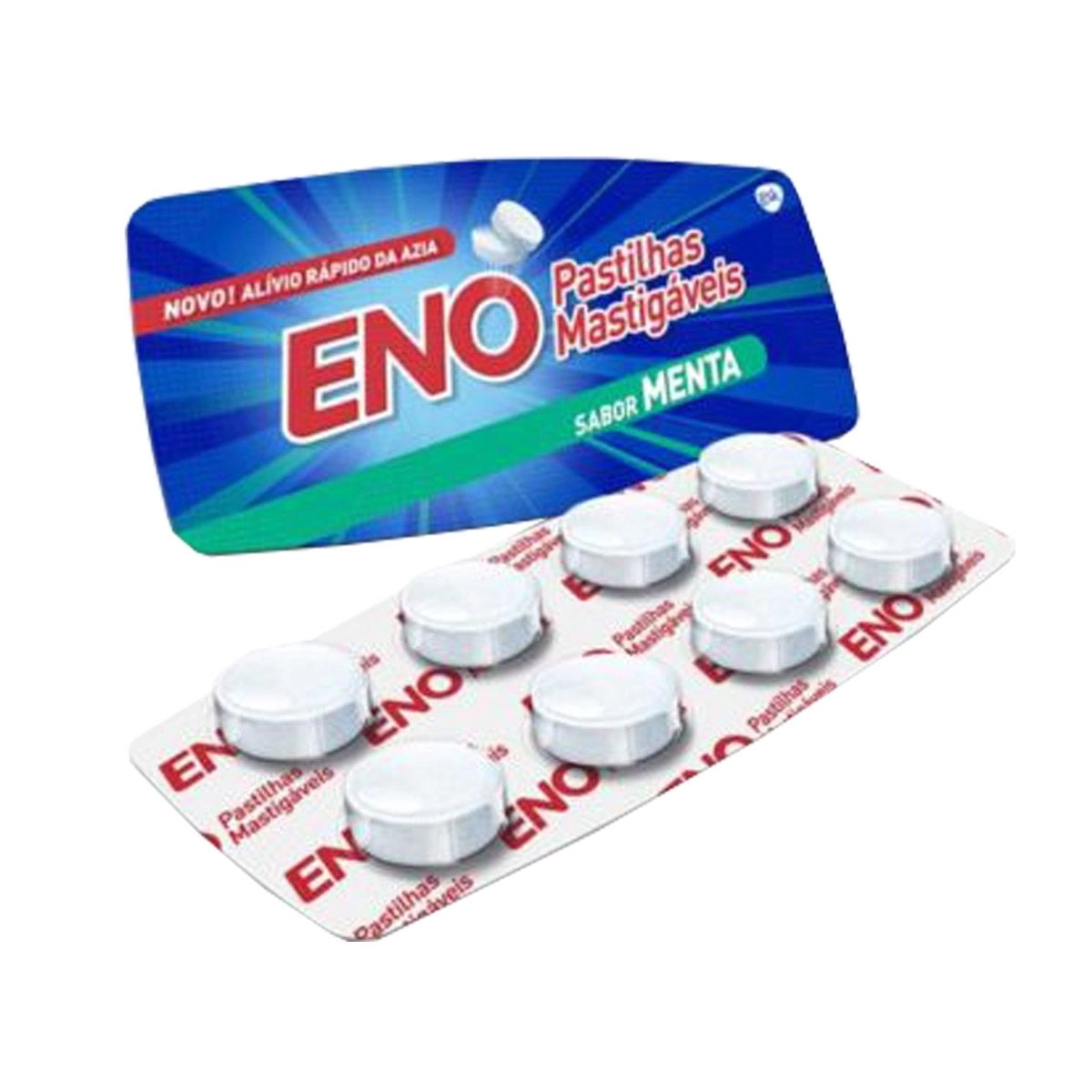 Pastilhas Mastigáveis Eno Menta com 8 Unidades Gsk