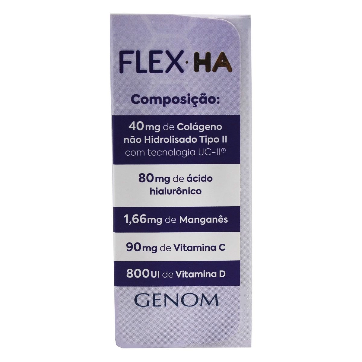 Flex Ha com Ácido Hialurôico com 30 Cápsulas Genom