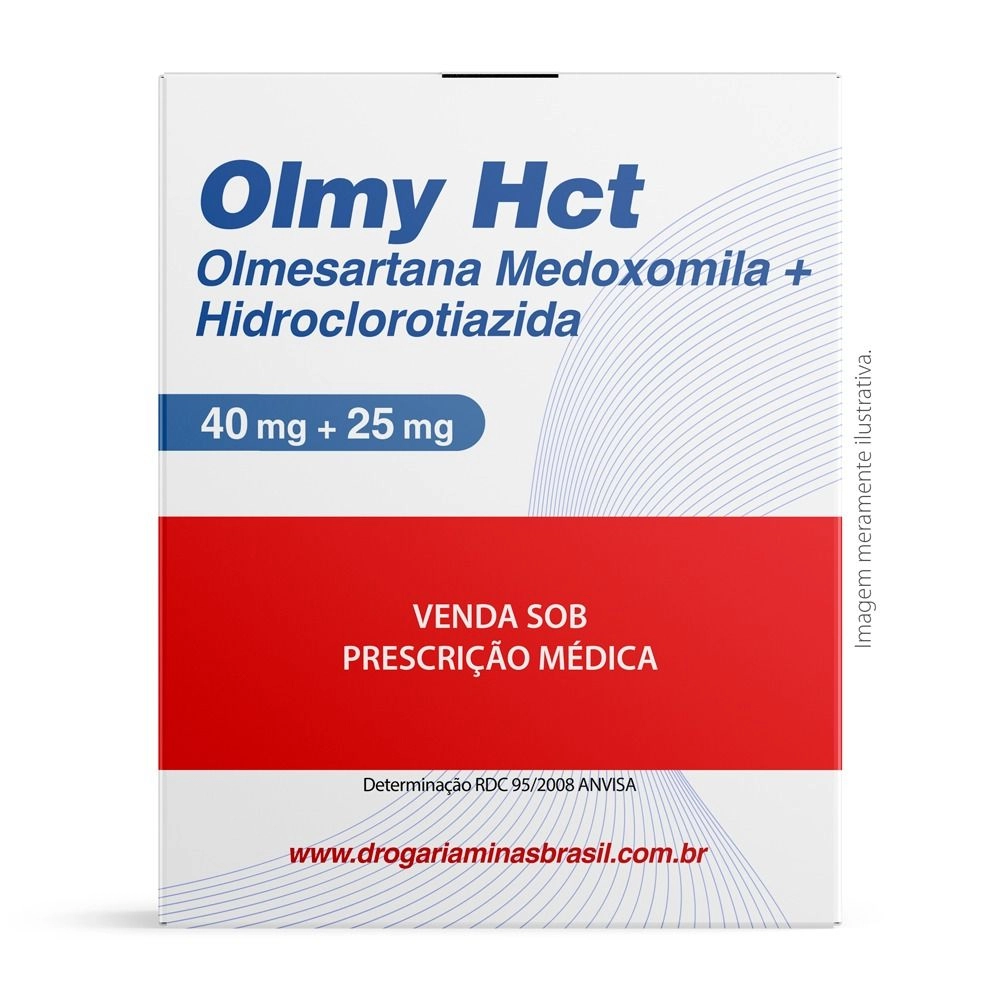 Olmy HCT 40mg + 25mg com 30 Comprimidos Revestidos BracePharma