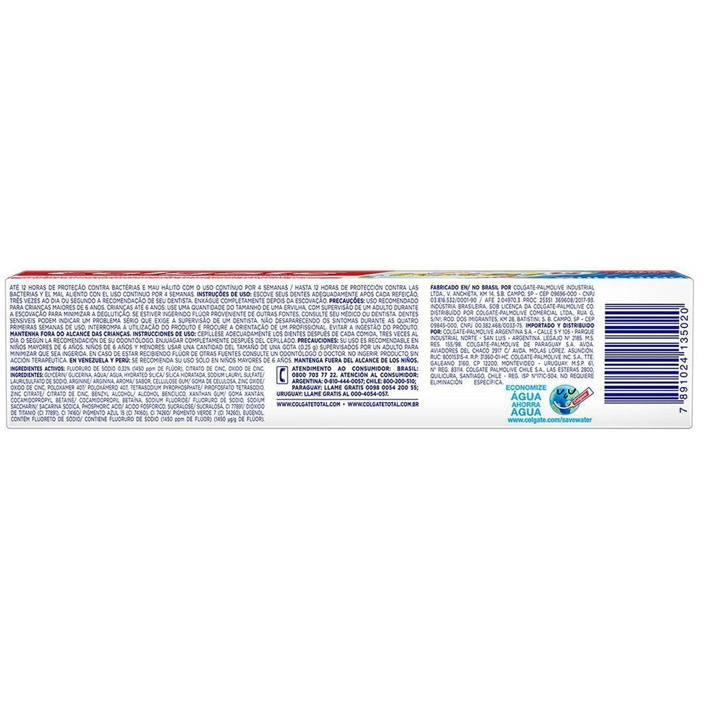 Creme Dental Colgate Total 12h Whitening 90g