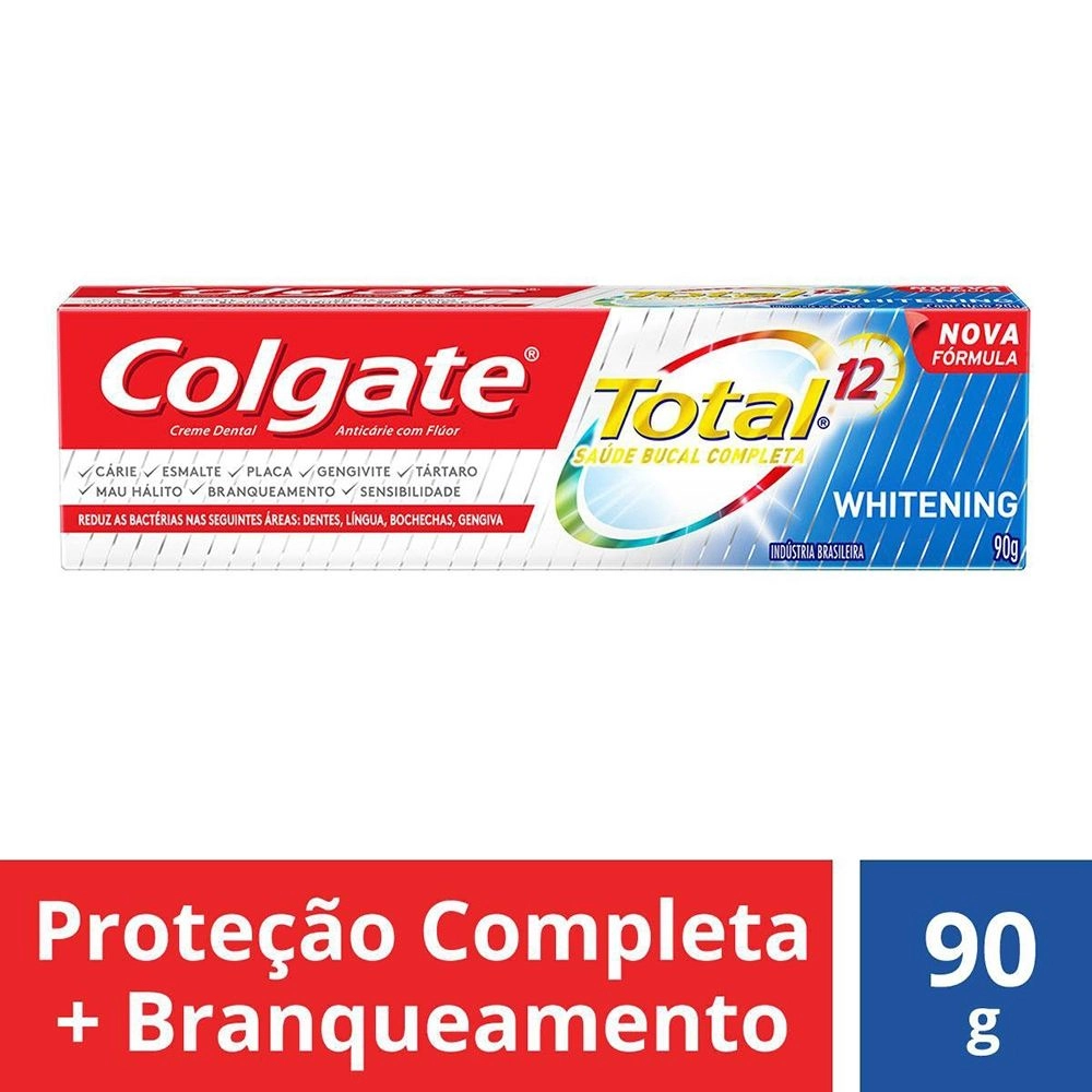 Creme Dental Colgate Total 12h Whitening 90g