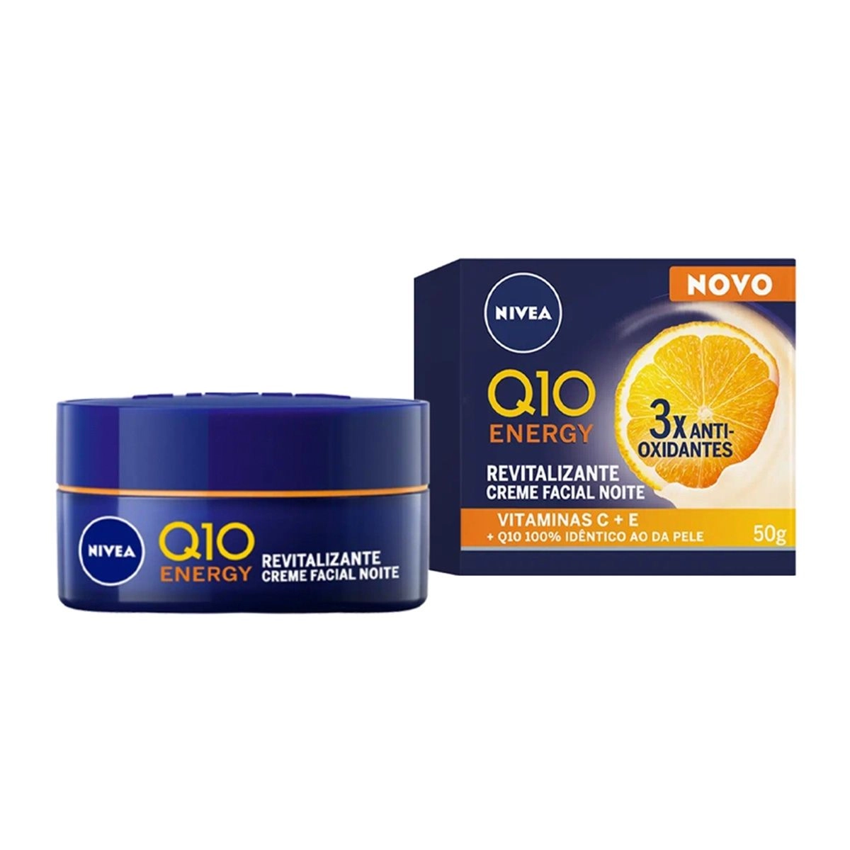 Creme Facial Revitalizante Noite Q10 Energy 50g Nivea - Drogaria