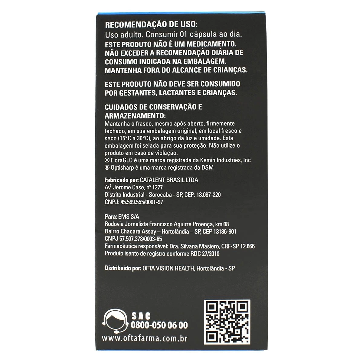 Vielut Ômega Luteína 12mg com 30 Cápsulas Ofta