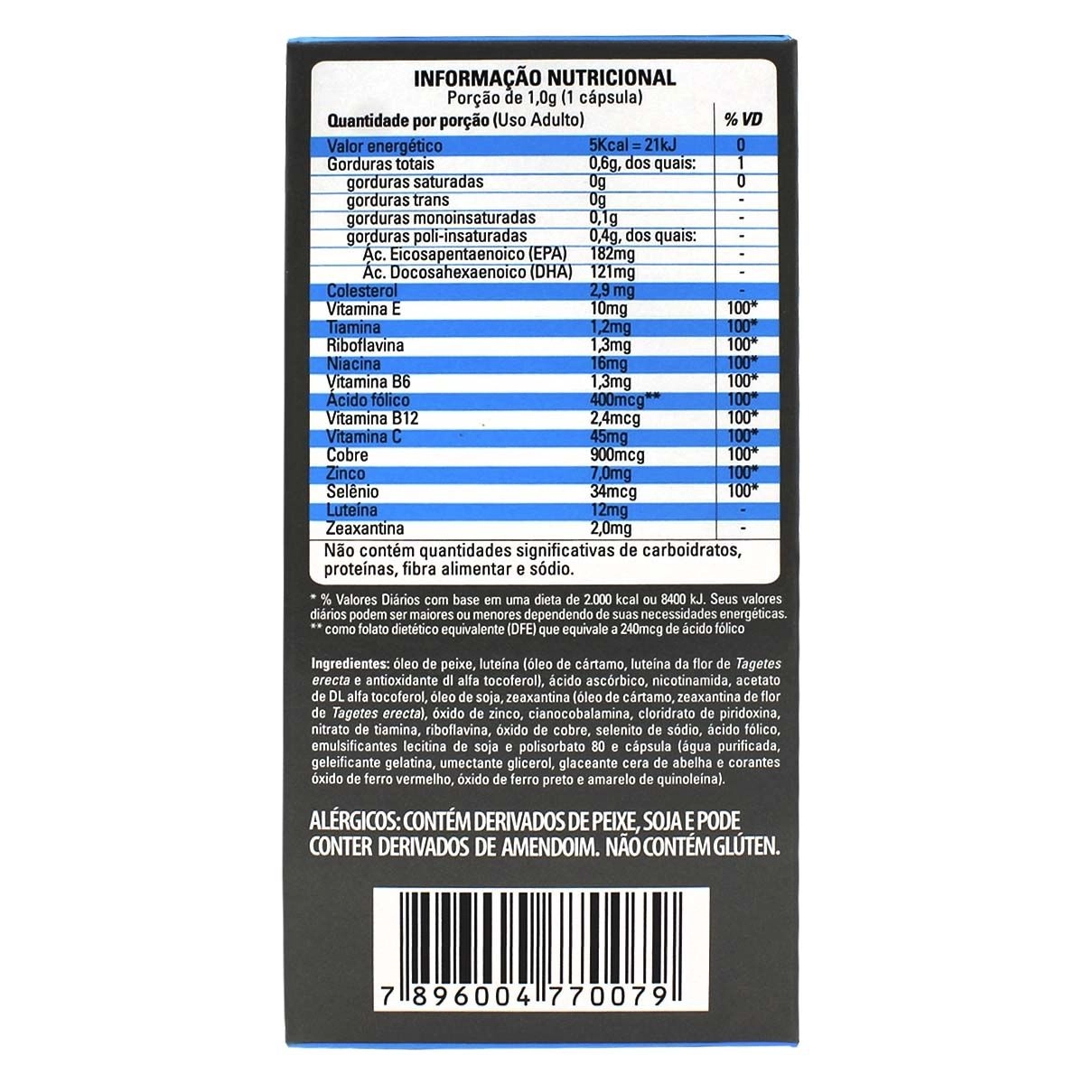 Vielut Ômega Luteína 12mg com 30 Cápsulas Ofta