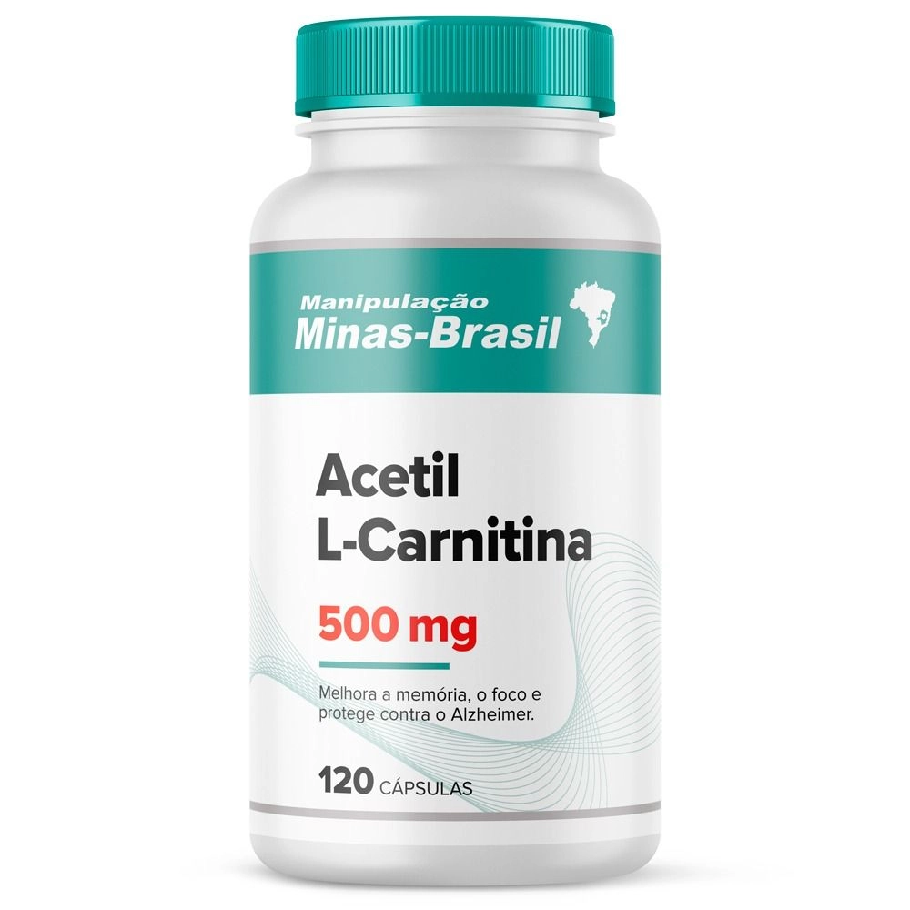 acetil l carnitina para que serve Acetil L-Carnitina 500mg | Nootrópico Estimulante Neuronal - 60 Cáps -  Saúde e Bem-Estar