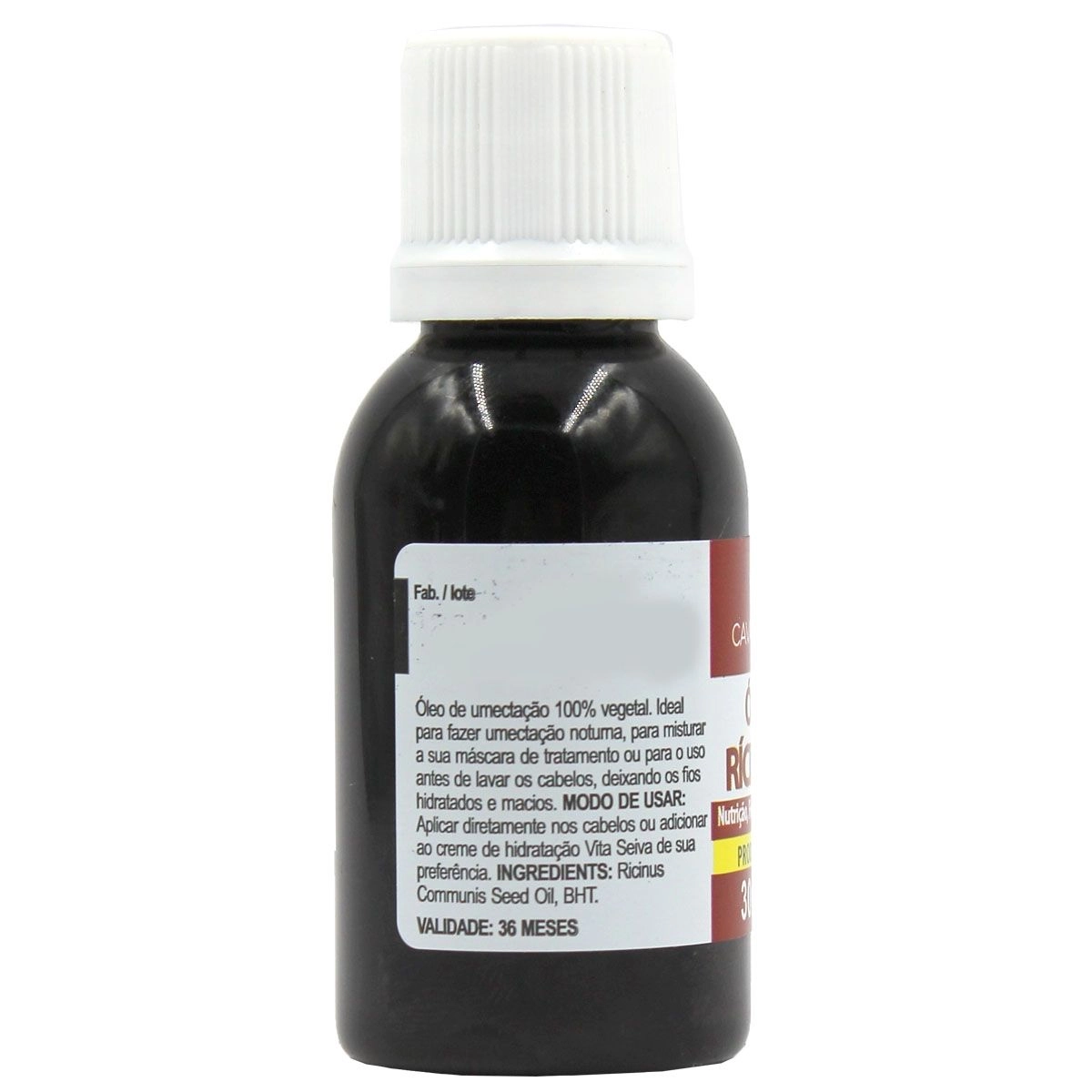 Óleo de Rícino 100% Puro Cavalo Real 30ml Vita Seiva