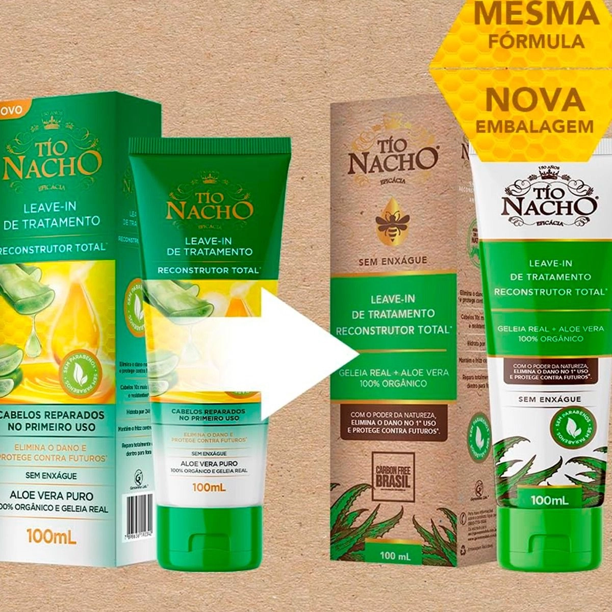 Leave In de Tratamento Reconstrução Total 100ml Tío Nacho