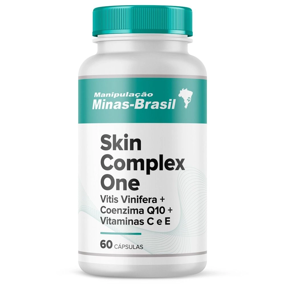 Skin Complex One Vitis Vinifera + Coenzima Q10 + Vitaminas C e E 60 Cápsulas
