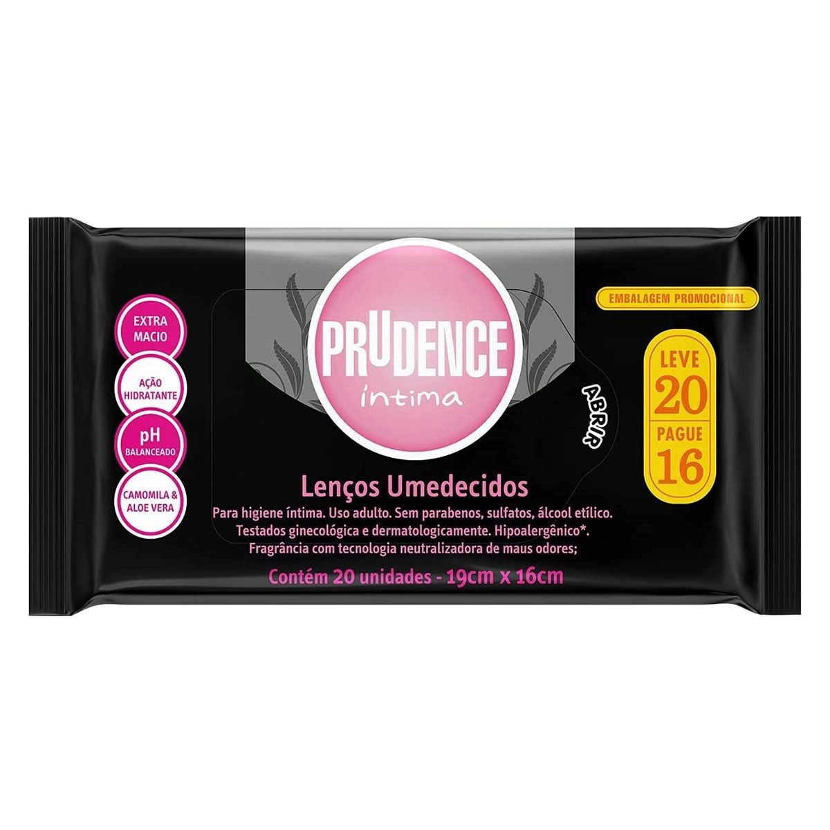 Lenços Umedecidos 20 Unidades Prudence