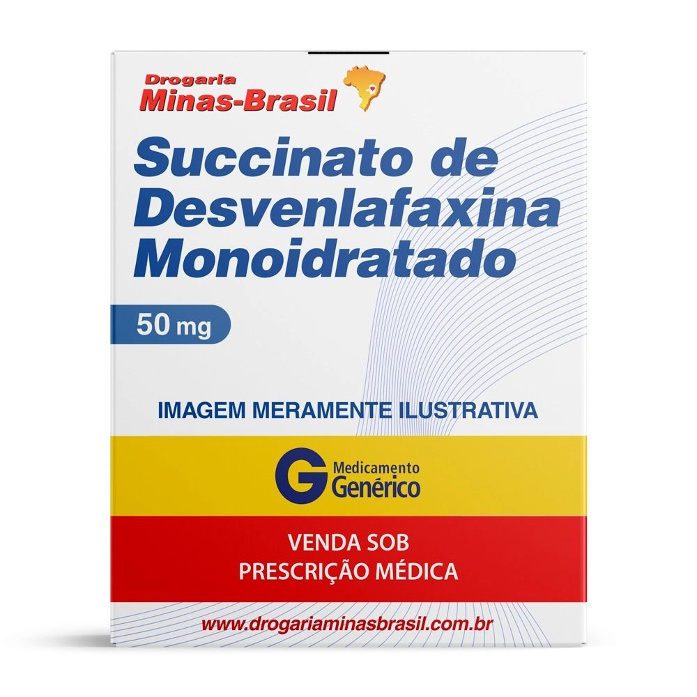 Succinato de Desvenlafaxina Monoidratado 50mg com 30 Comprimidso Revestidos Genérico EMS