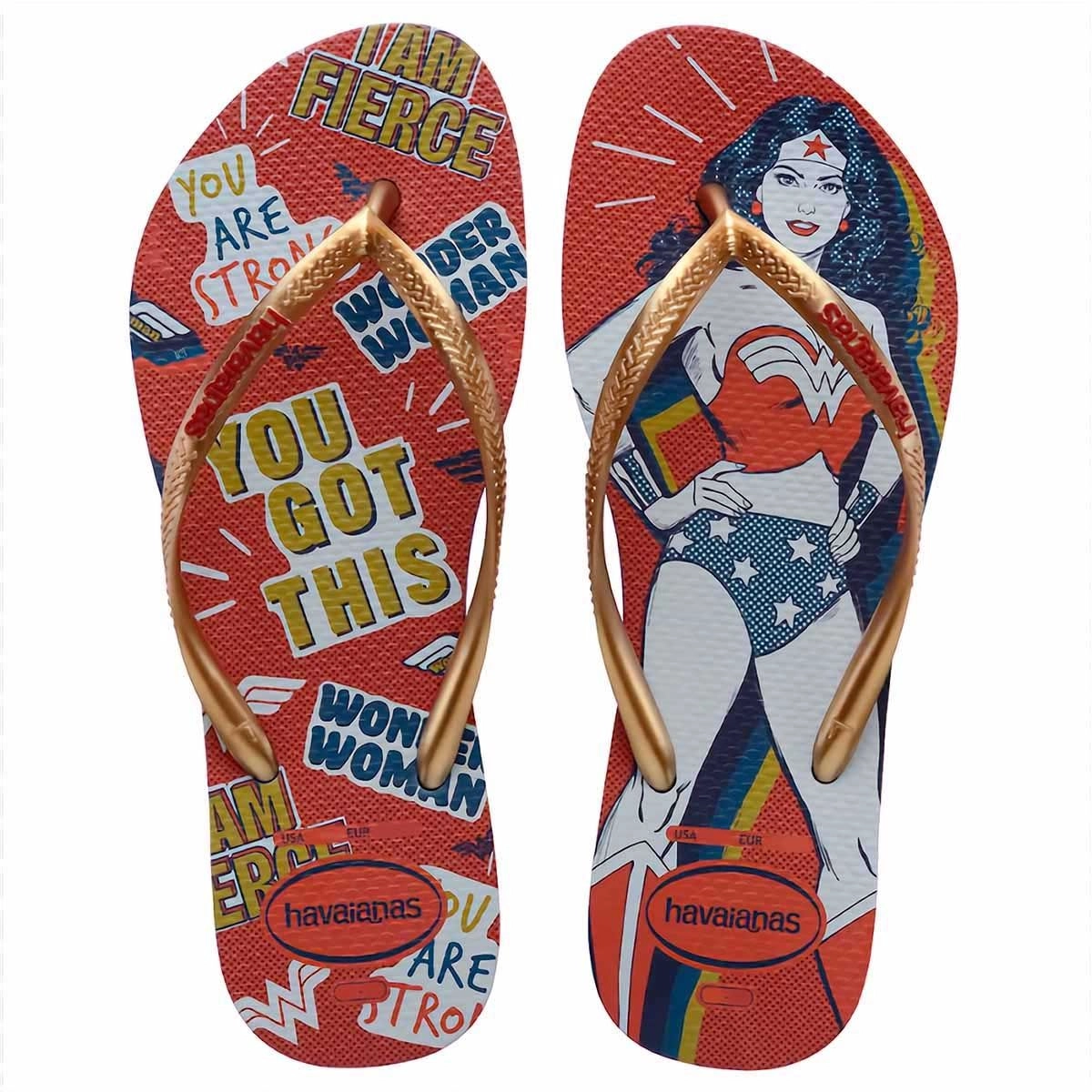 Sandália Slim Heroínas Marinho Tamanho 35/36 Havaianas