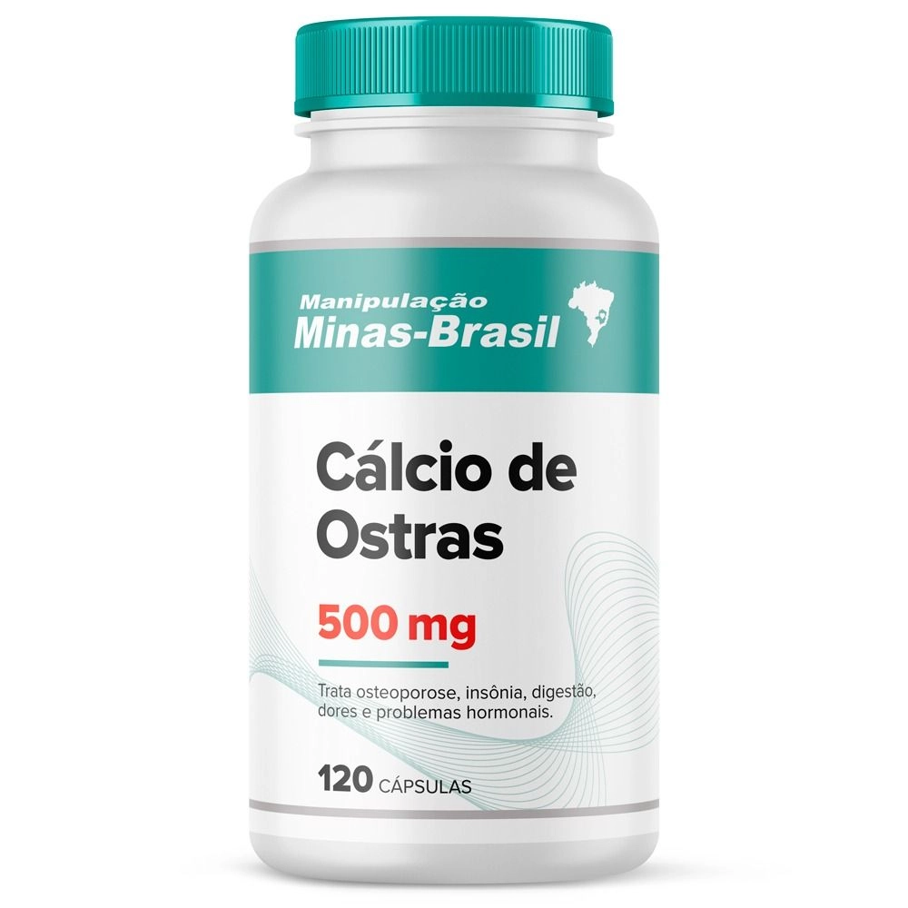 Cálcio de Ostras 500Mg - 120 Cápsulas