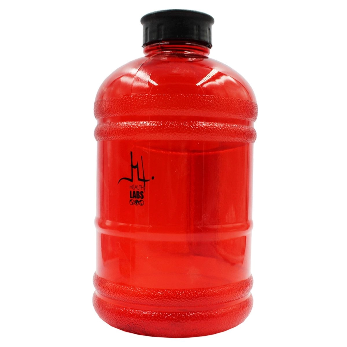 Galão de Água Preto Vermelho 1,8L Health Labs