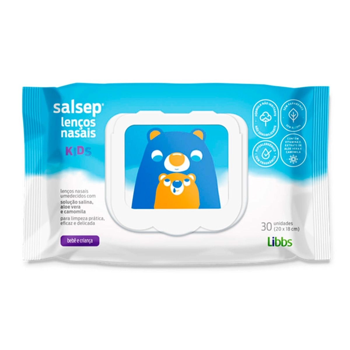 Salsep Lenços Nasais Kids com 30 unidades Libbs