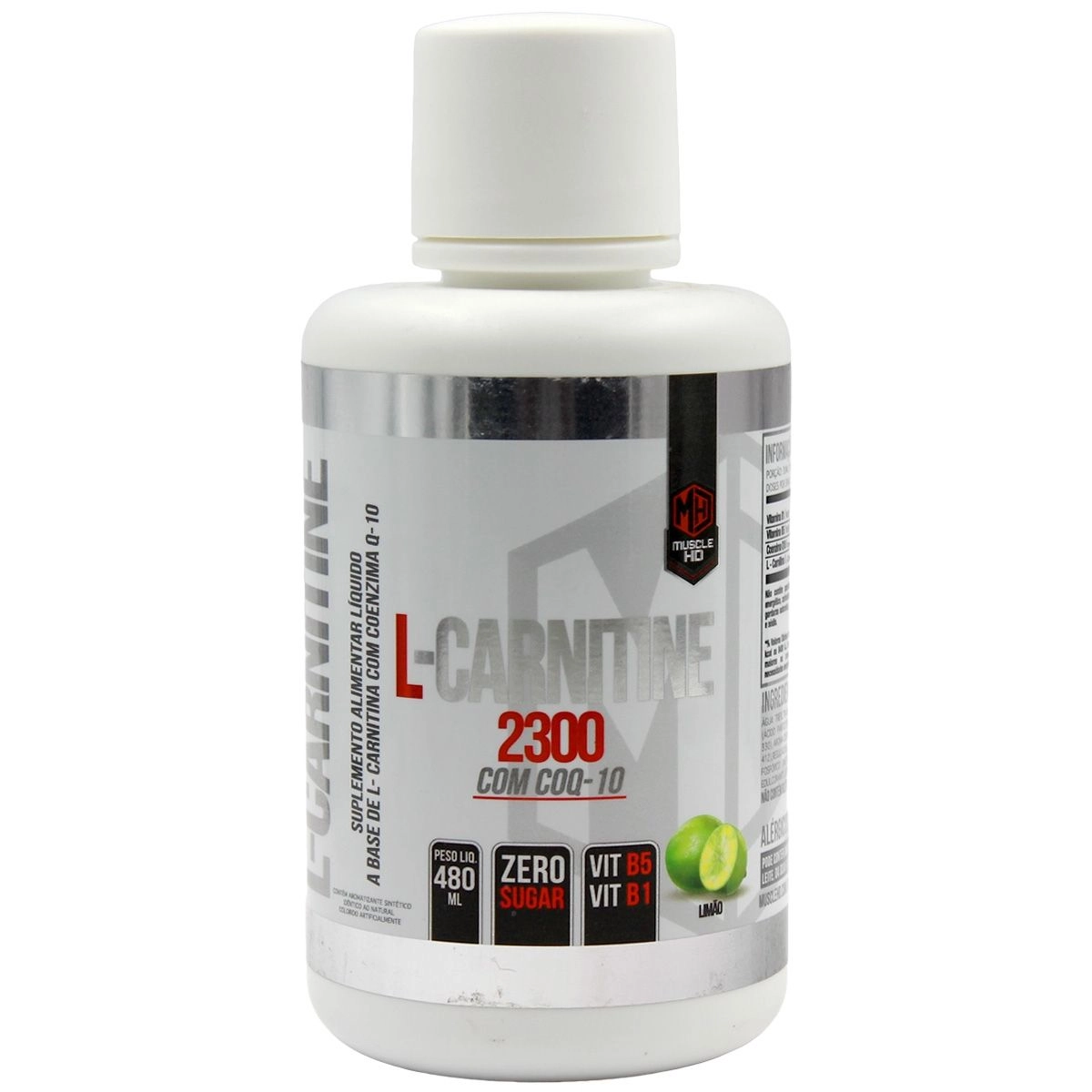 L-Carnitine 2300 com COQ-10 Sabor Limão 480ml Muscle HD