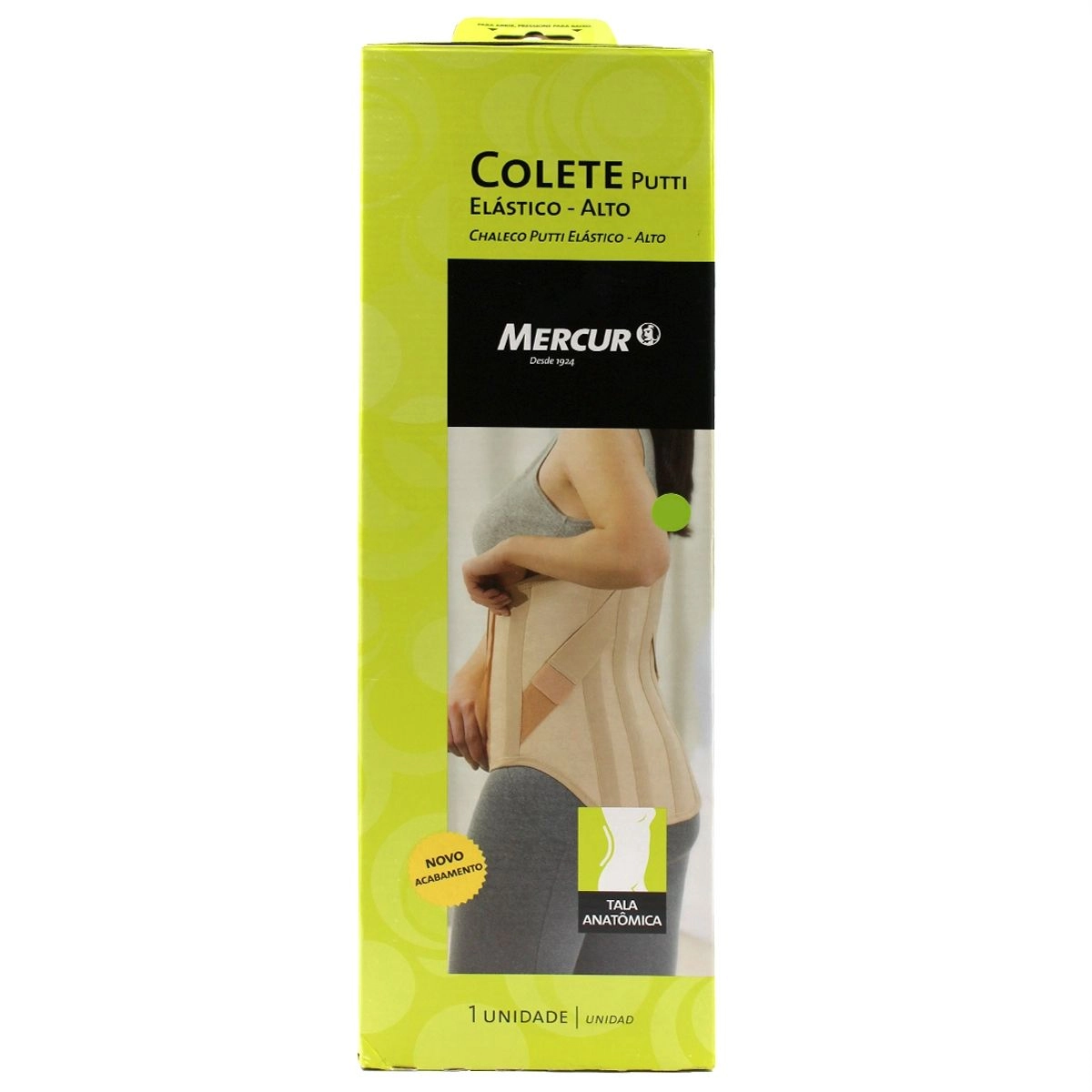 Colete Putti Elástico Alto Reto Tamanho P Mercur