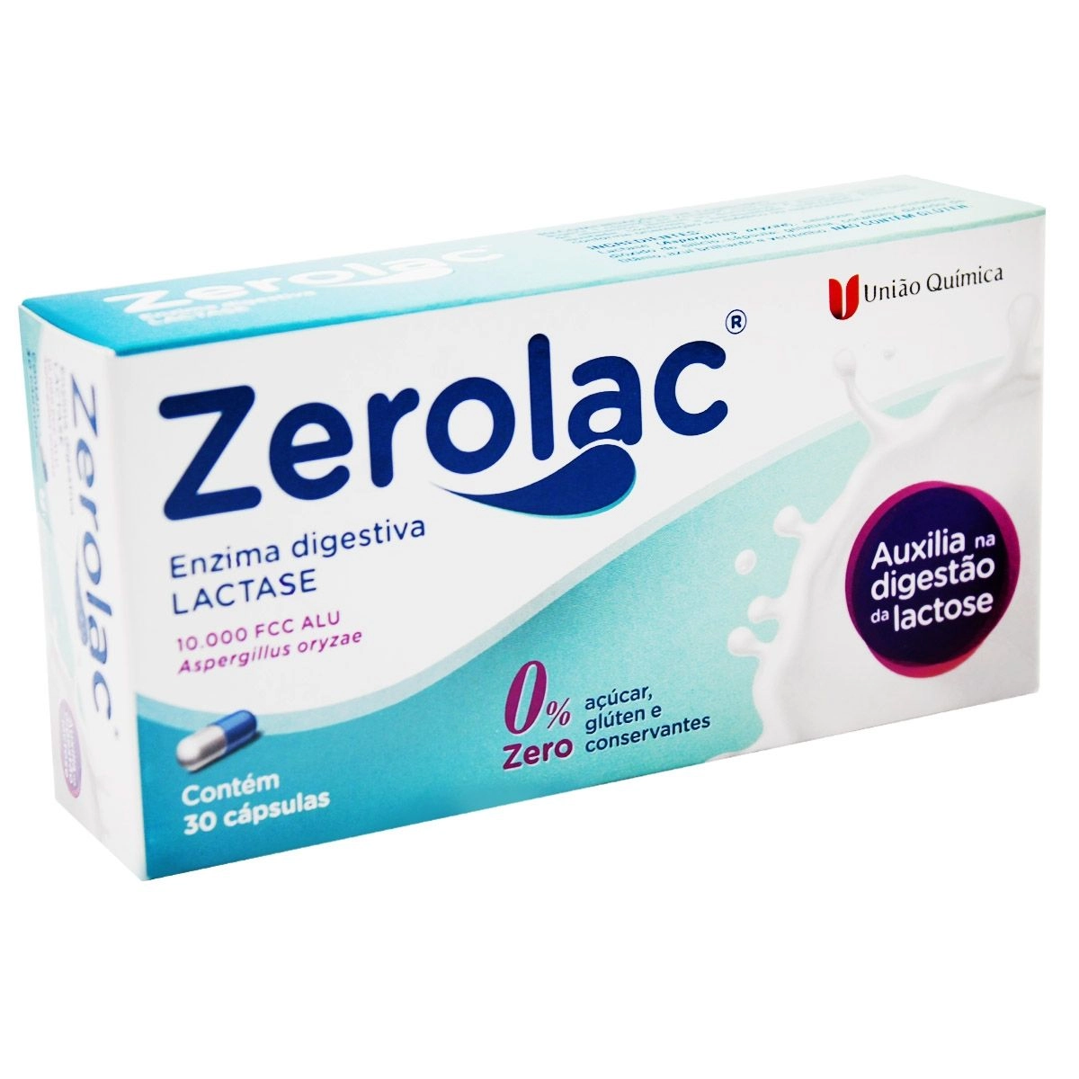 Zerolac 10.000 FCC ALU com 30 Cápsulas União Química