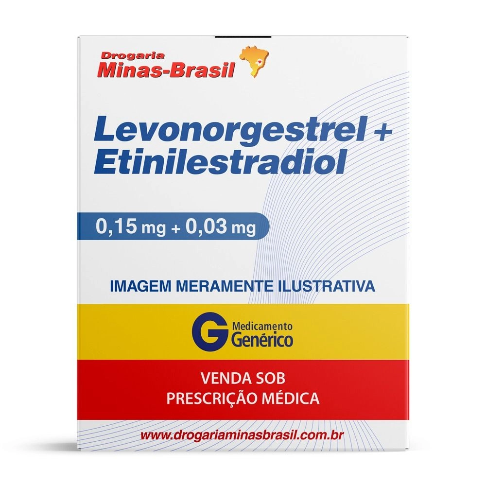 Levonorgestrel 0,15 Etinilestradiol 0,03mg com 21 Comprimidos Revestidos Genérico Biolab