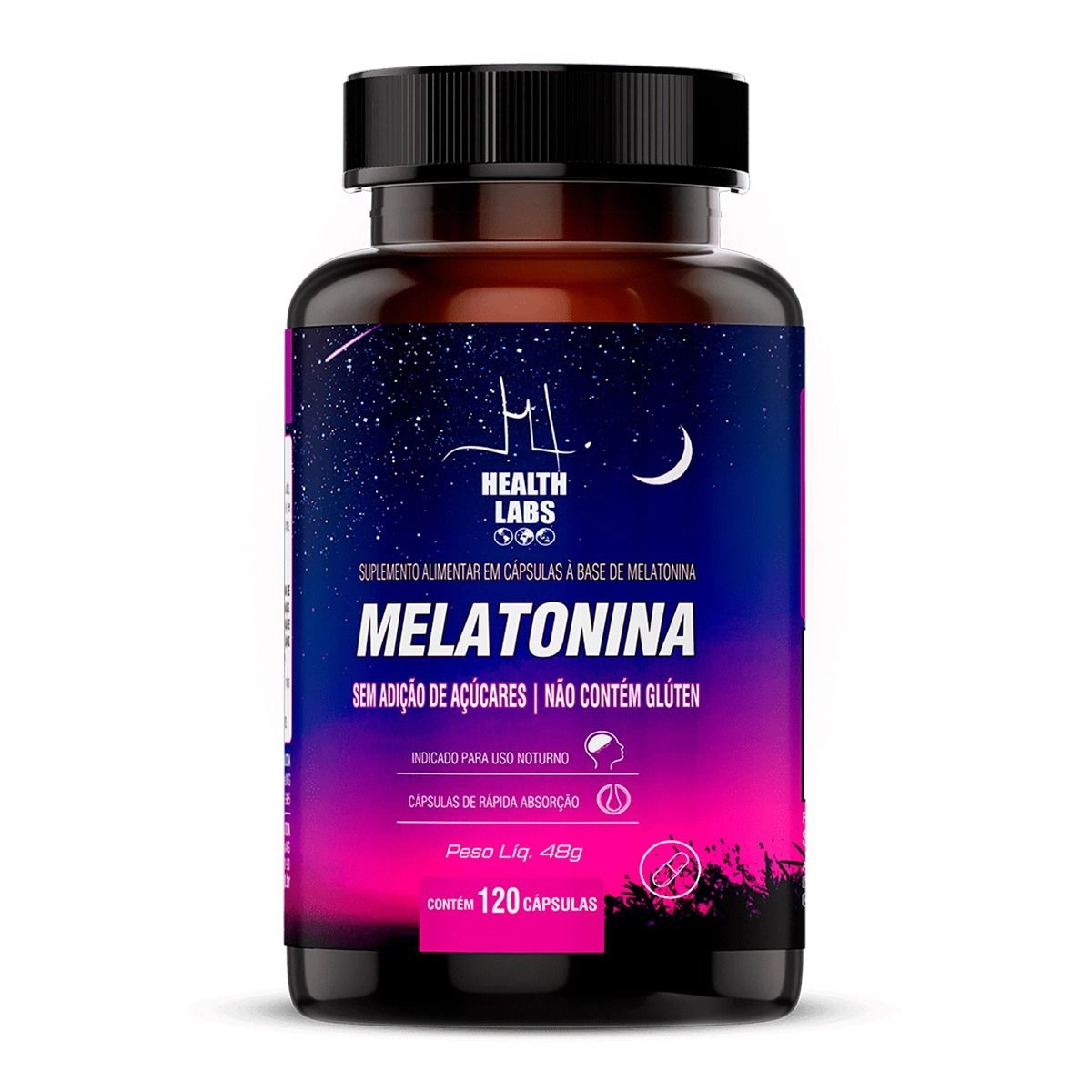 Melatonina com 120 Cápsulas Health Labs