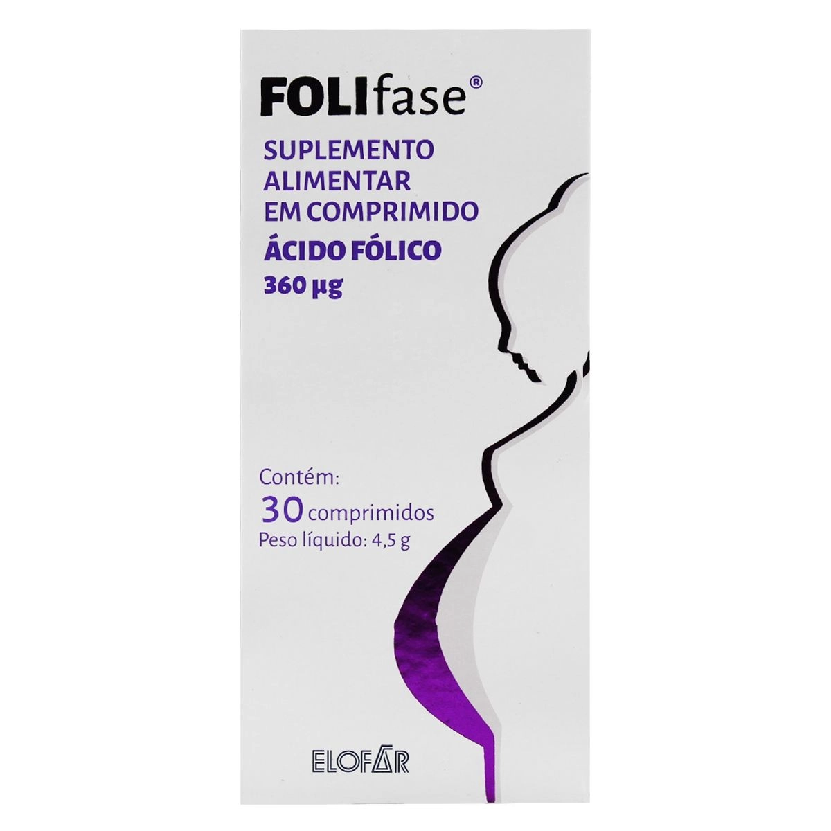 Folifase 360Ug Com 30 Comprimidos Elofar