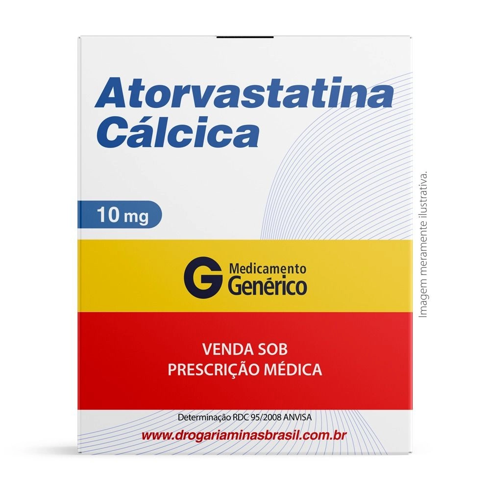 Atorvastatina Cálcica 10mg Com 30 Comprimidos Genérico Ems