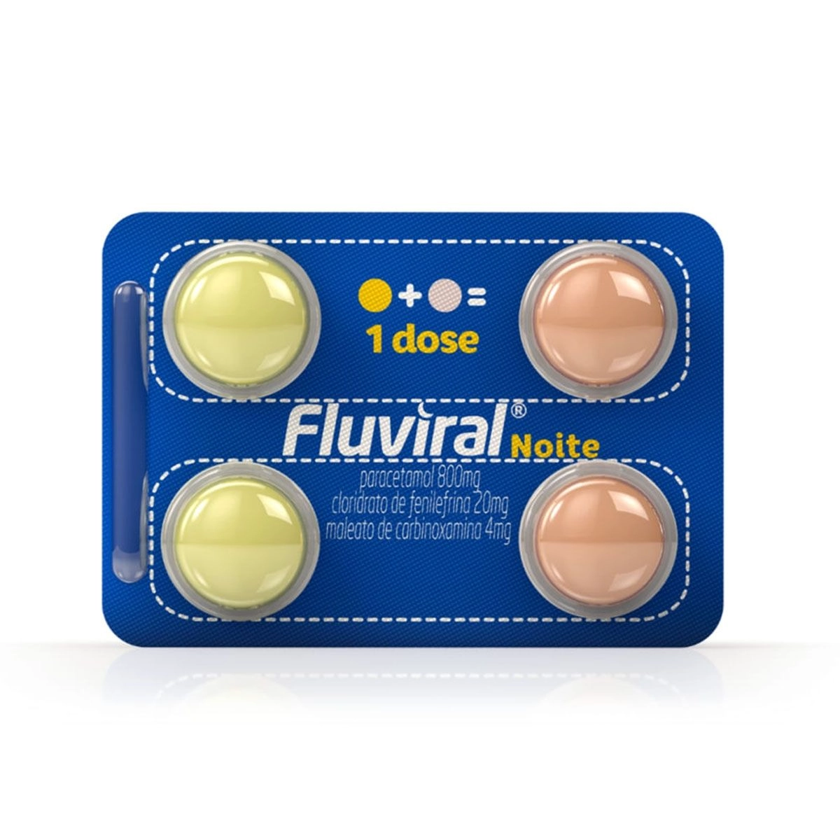 Fluviral Noite com 4 Comprimidos