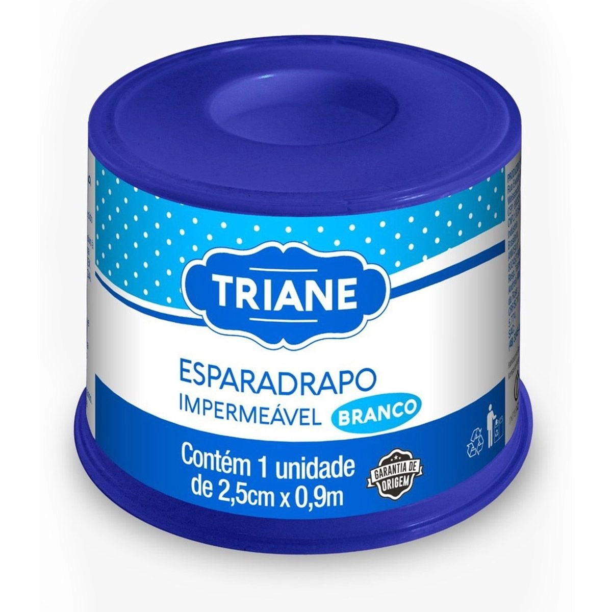 Esparadrapo Impermeável Branco 2,5cm x 0,9m Triane