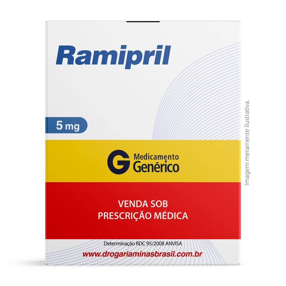 Ramipril 5mg com 60 comprimidos Genérico Medley