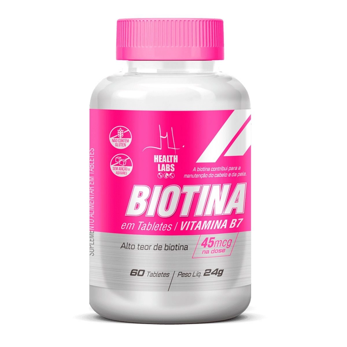 Biotina 45Mcg Com 60 Tabletes Health Labs