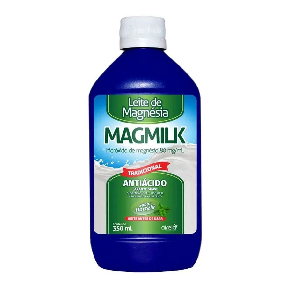 Leite de Magnésia Magmilk Sabor hortelã 350ml Airela