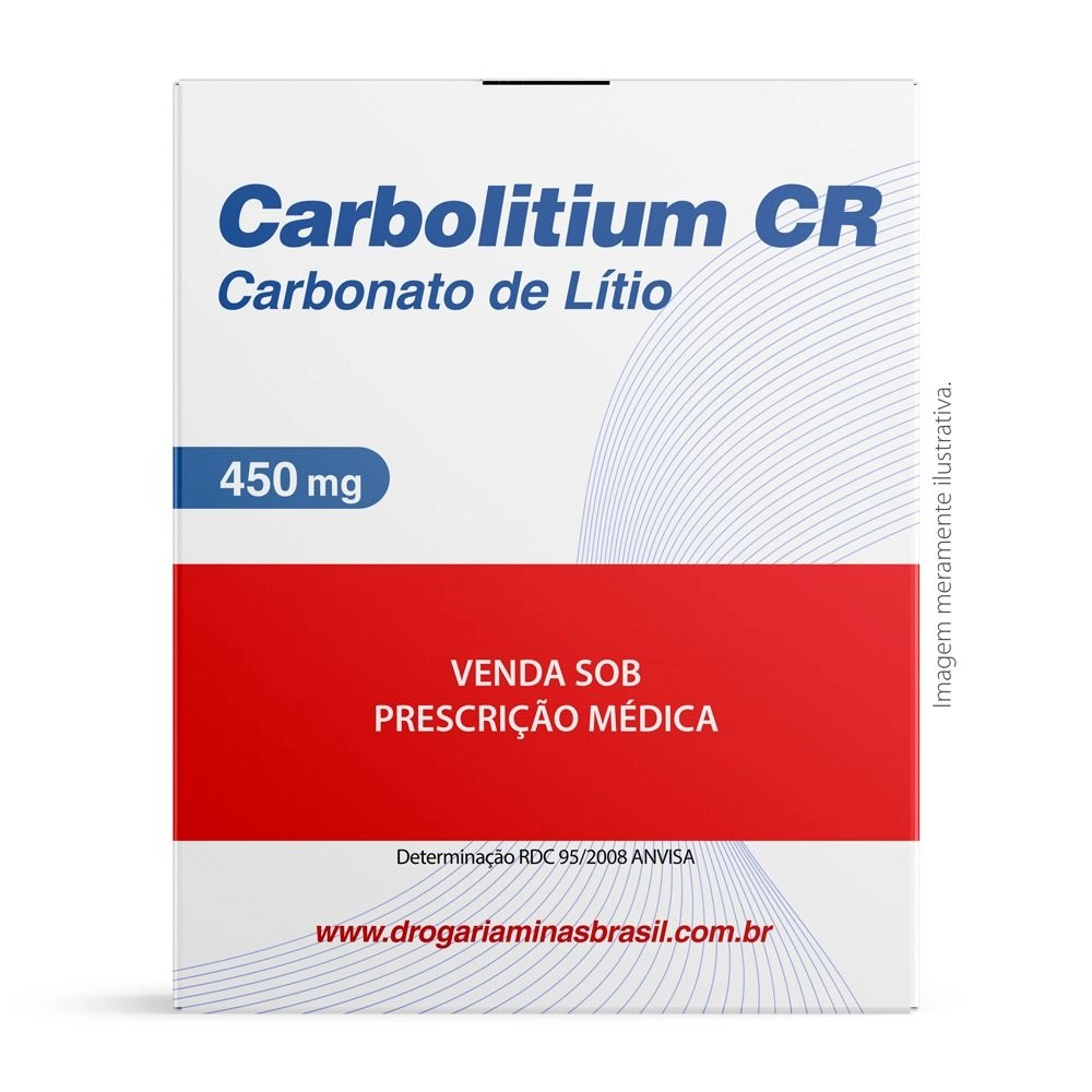 Carbolitium CR 450mg Com 90 Comprimidos de Liberação Prolongada Eurofarma