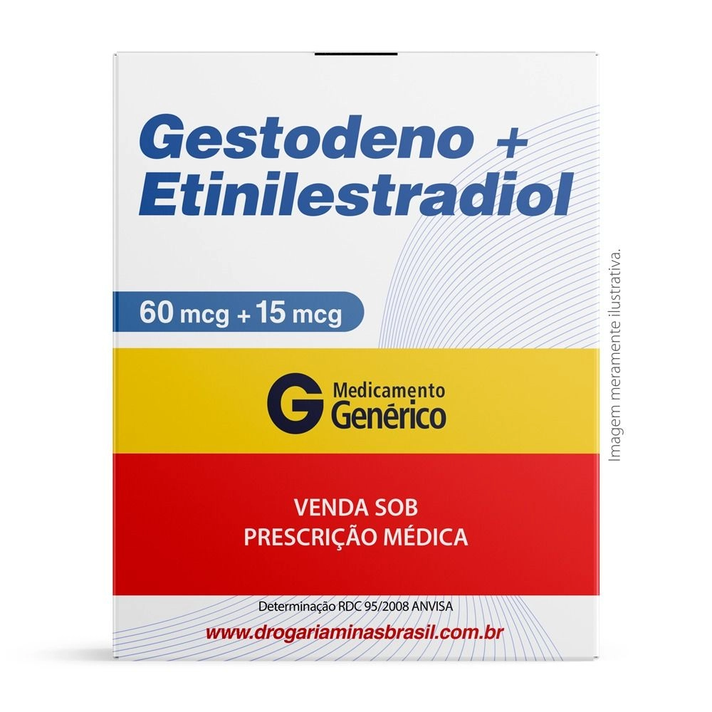 Gestodeno + Etinilestradiol 60mcg + 15mcg Com 28 Comprimidos Revestidos Genérico Biosintética