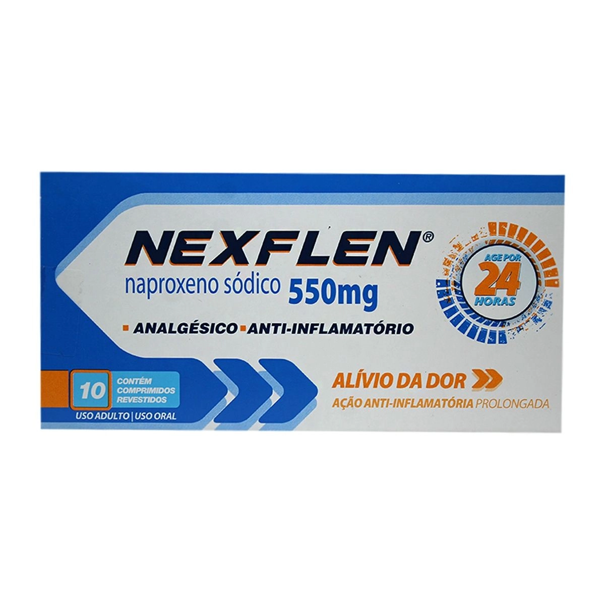 Nexflen 550mg Com 10 Comprimidos Revestidos Legrand