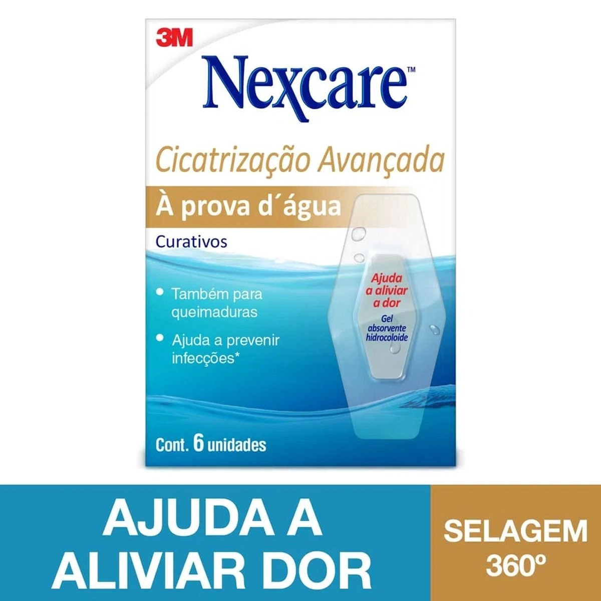 Curativo Cicatrização Avançada Com 6 Unidades 3M Nexcare