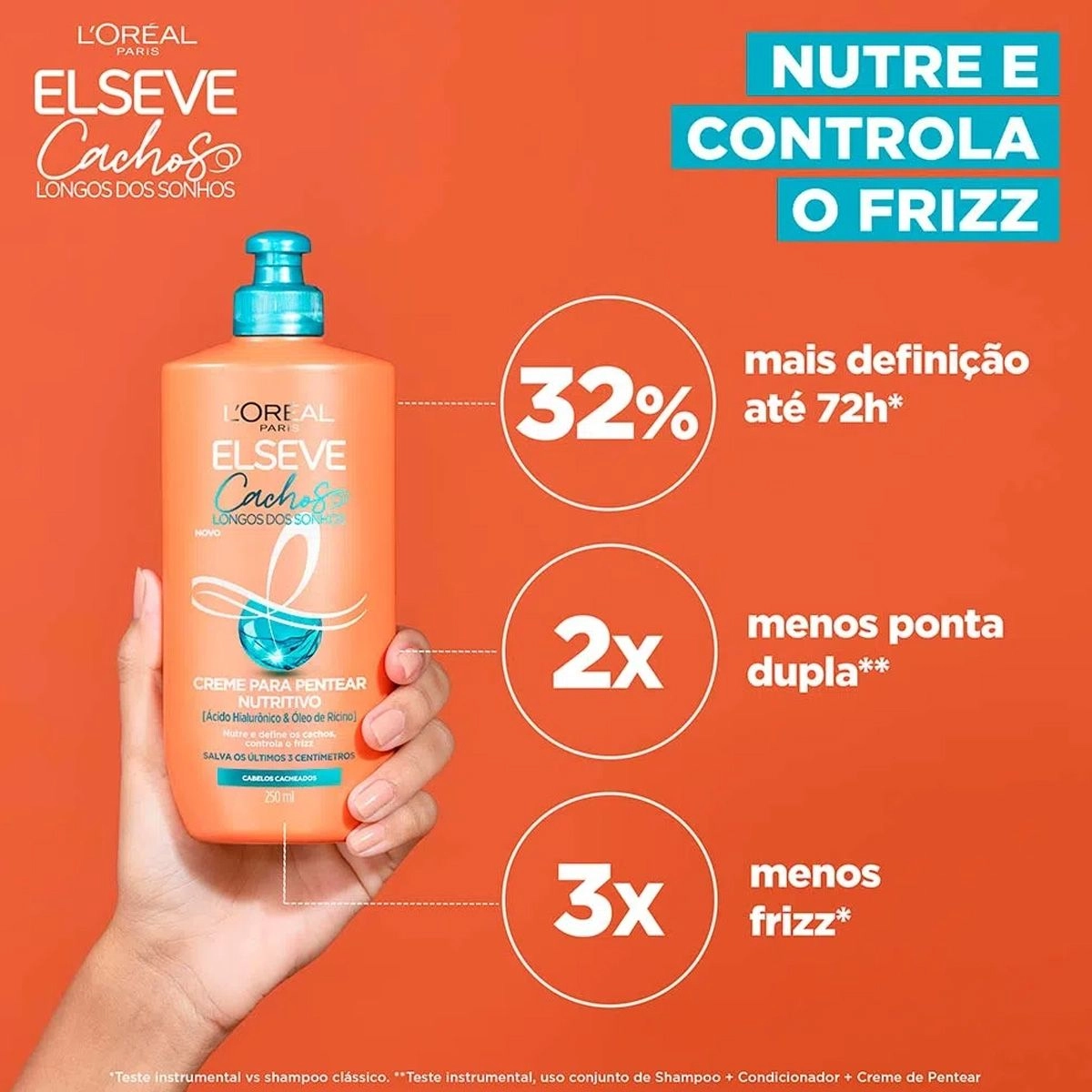 Creme de Pentear Nutritivo Elseve Cachos Longos dos Sonhos 250ml