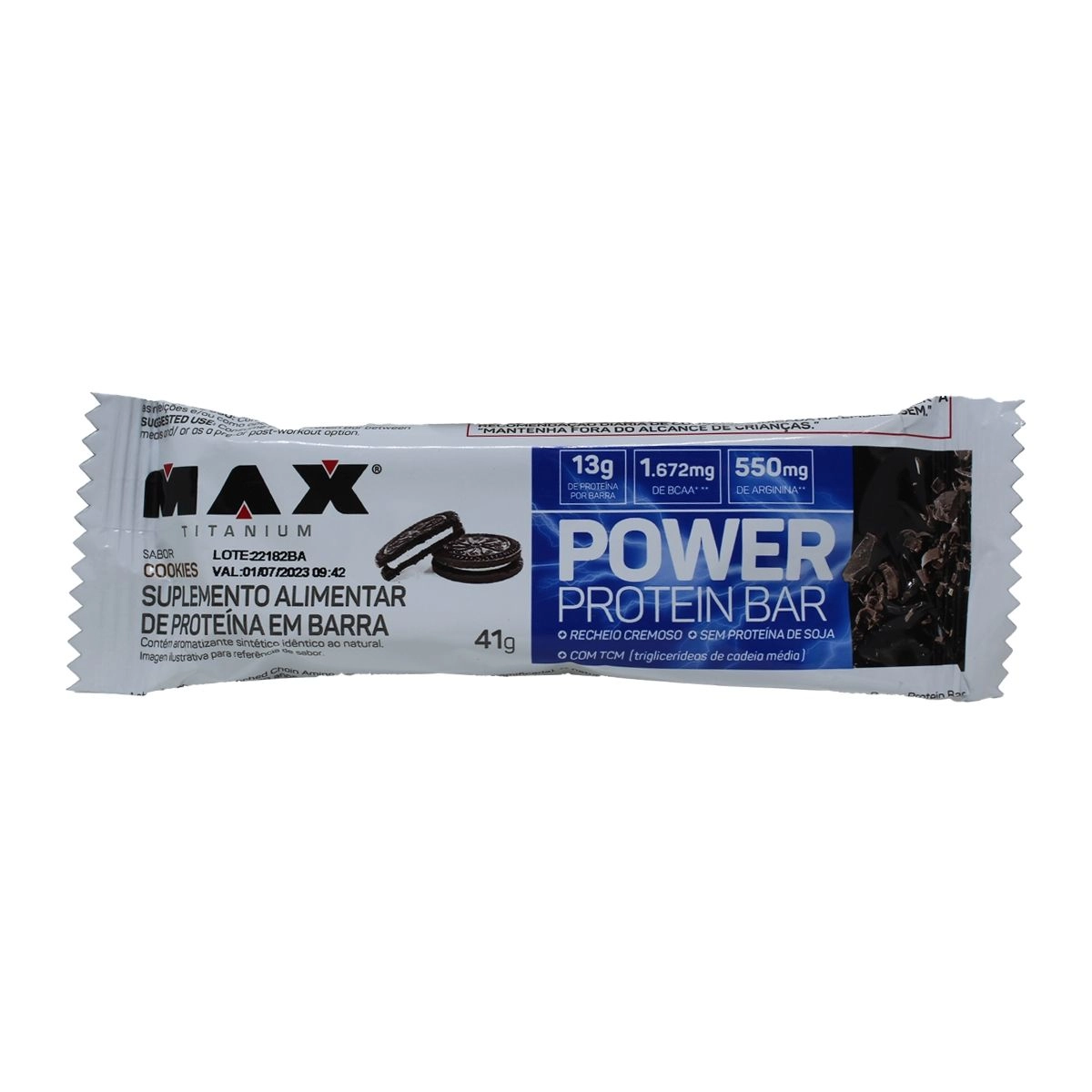 Power Protein Bar Cookies Com 41G Max Titanium