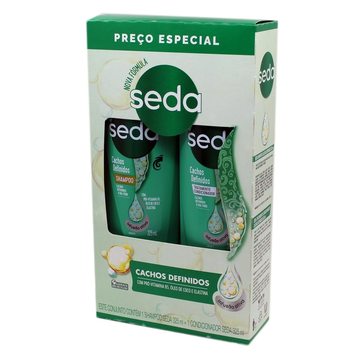 Kit Shampoo - Condicionador Cachos Definidos 325Ml Seda