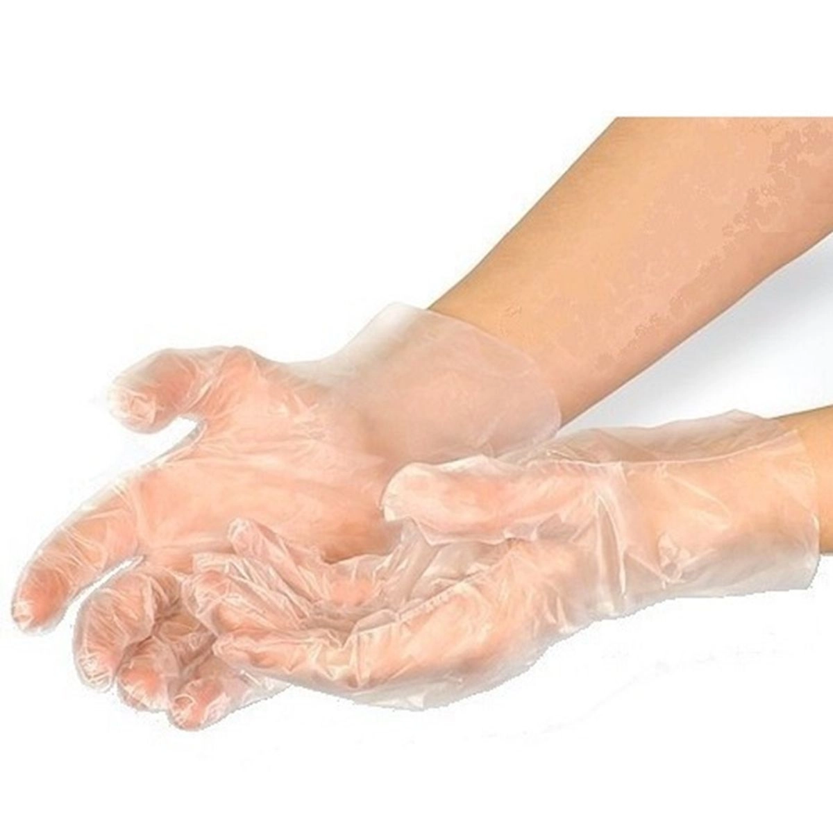 Luva Plástica Descartável Com 100 Unidades Nobre