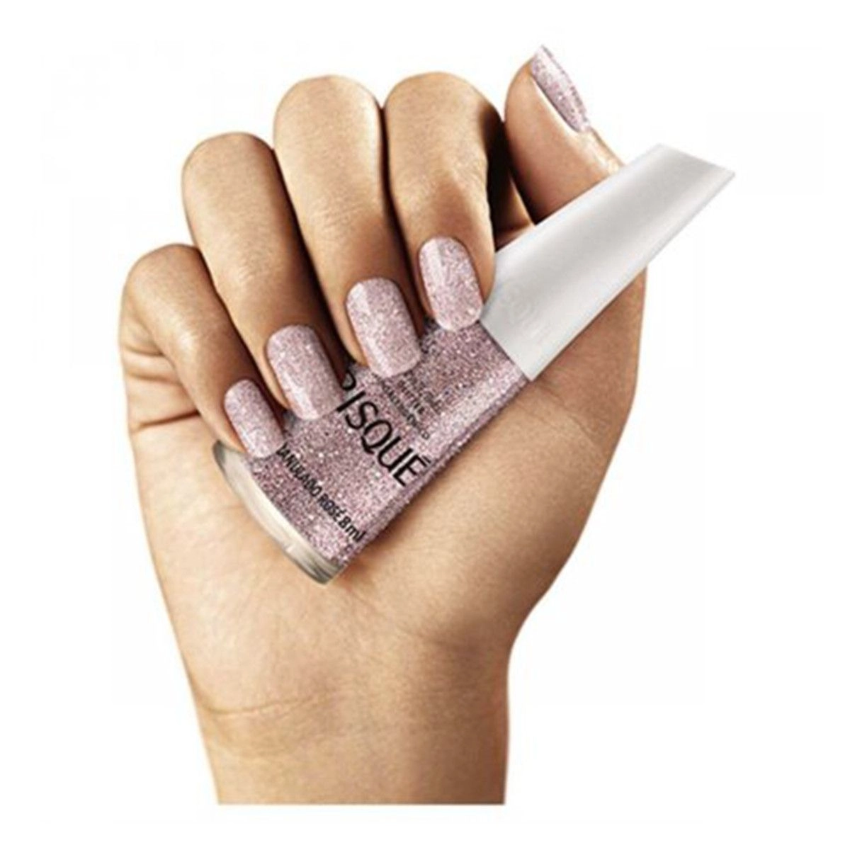 Esmalte Efeitos Glitter Granulado Rose Hipoalergênico Com 8ml Risqué