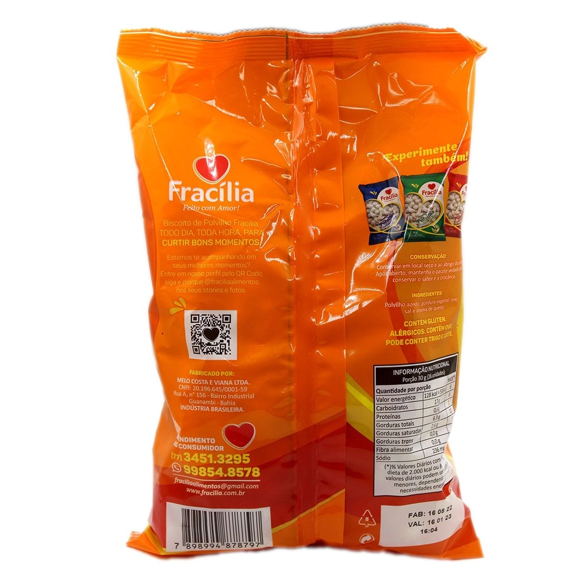 Biscoito De Polvilho Queijo 130g Fracilia