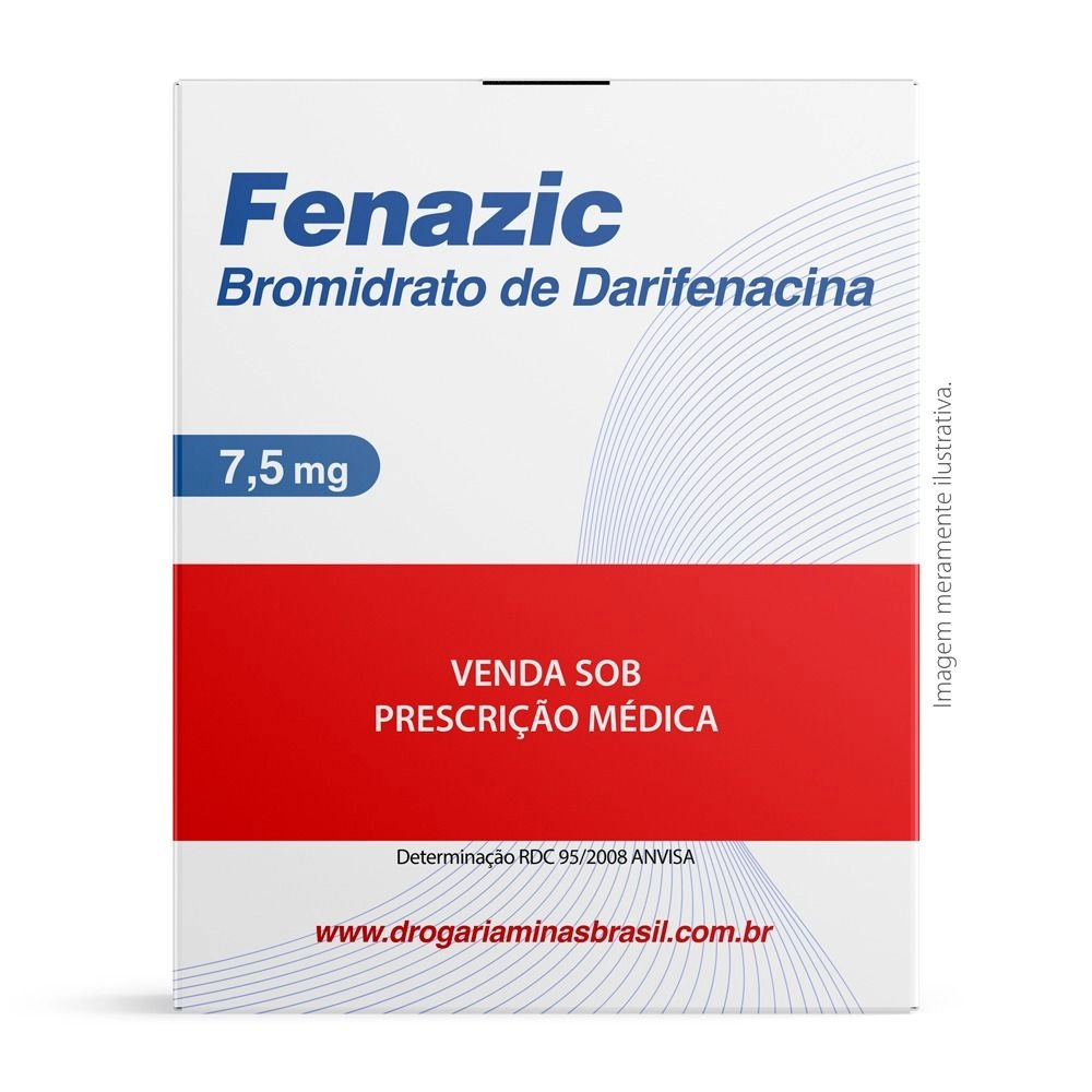 Fenazic Bromidrato de Darifenacina 7,5mg Com 30 Comprimidos Zodiac