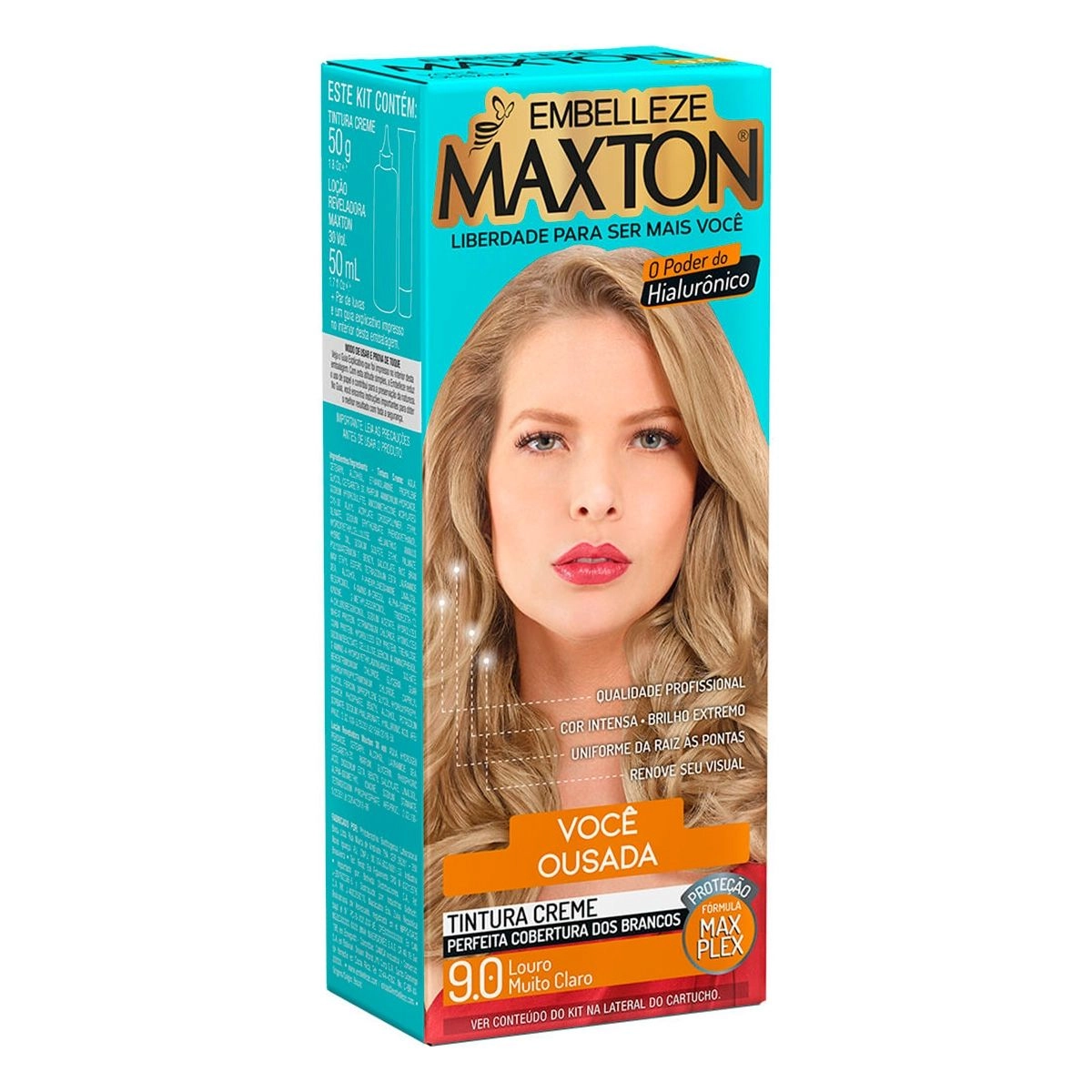 Coloração Maxton Super Ousada Louro Muito Claro 9.0 Embelleze