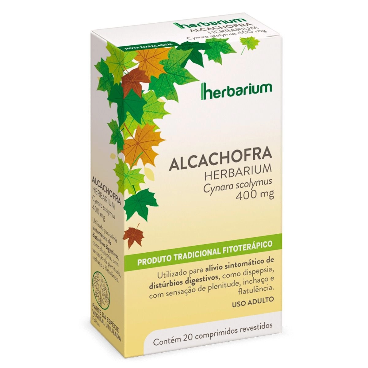 Alcachofra 400 mg Com 20 Comprimidos Herbarium